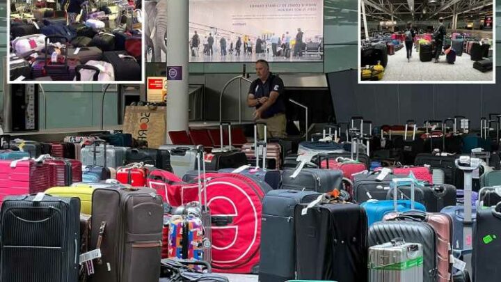 Heathrow in chaos as suitcases ABANDONED across terminal and fuming passengers forced to miss flight connections | The Sun