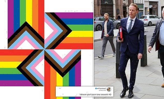 Laurence Fox Twitter banned for posting swastika made of Pride flags