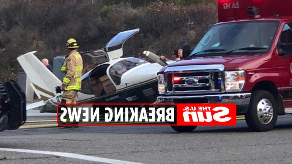 San Marcos plane crash – Aircraft 'clips car' in emergency landing on street with shock pics of wreckage in intersection | The Sun