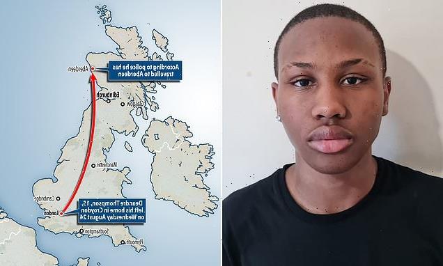 Schoolboy, 15, missing after travelling 560 miles to Aberdeen