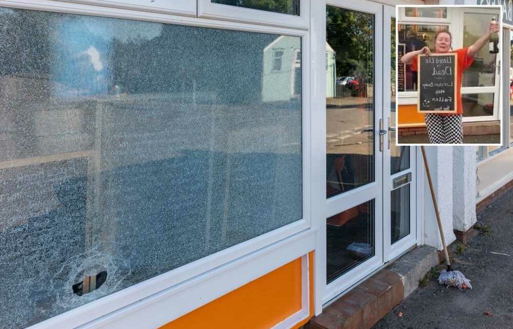 Windows SMASHED at chippy where cruel owner celebrated Queen’s death with champagne | The Sun