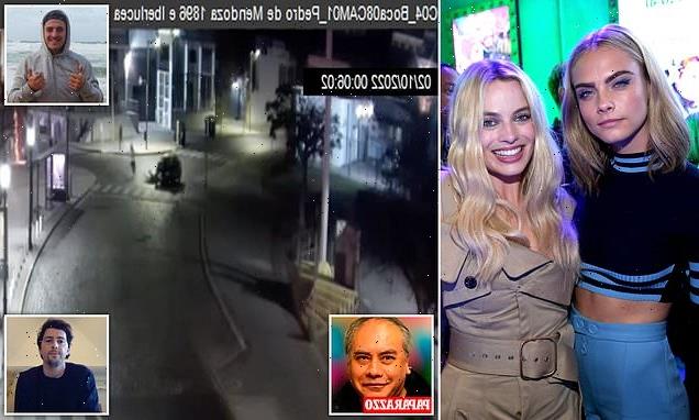 CCTV shows moment paparazzo is set upon by Margot Robbie&apos;s film-makers