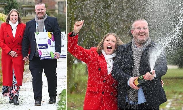 Asda worker and fiancé scoop £1m after buying lotto ticket on &apos;a whim&apos;