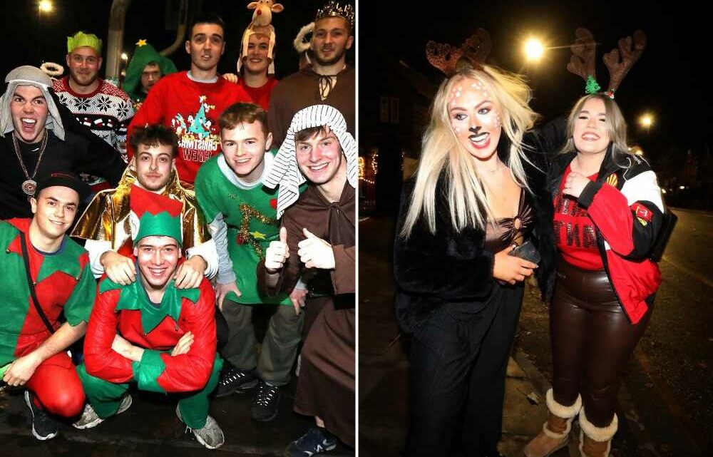 Christmas party revellers hit pubs and clubs across the UK as they brave icy evening for boozy night out | The Sun