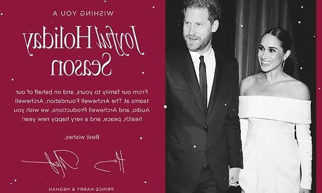 Meghan and Prince Harry release their sparkling &apos;holiday season&apos; card