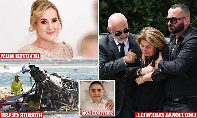 Heartbreaking scenes as Sea World chopper crash victim laid to rest