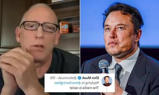 Elon Musk claims media is &apos;racist&apos; as he supports Dilbert creator