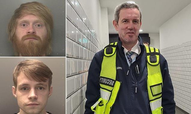 Brothers laugh as they are jailed with teen for killing security guard Brothers laugh as they are jailed with teen for killing security guard