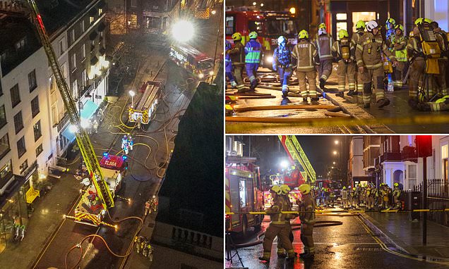 Diners evacuated as fire rips through restaurant in upmarket Belgravia