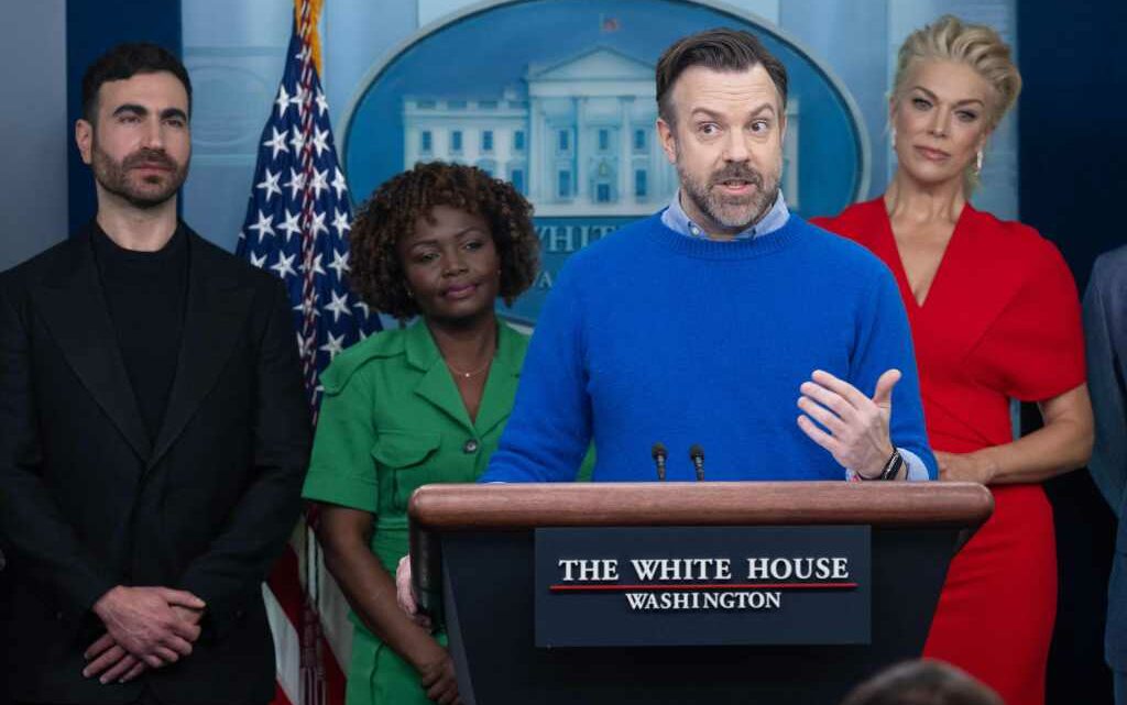 Jason Sudeikis And ‘Ted Lasso’ Cast Appearance At White House Briefing Nearly Derailed By A Reporter’s Interruptions