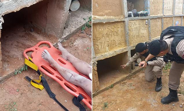 Woman found buried alive in Brazil after being pulled out of a TOMB
