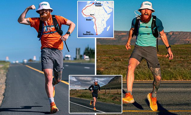 Extreme marathon runner racing the length of Africa WITHOUT RESTING