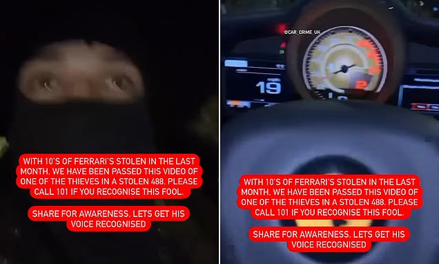 Car thief steals drives stolen Ferrari round London after using jammer