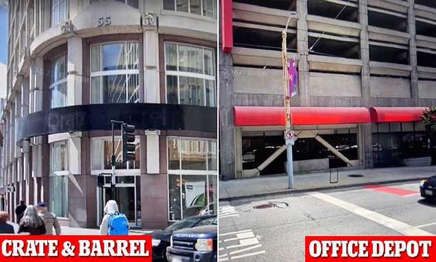 Video shows before and after of San Francisco brand exodus