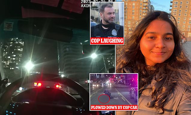 Seattle cop LAUGHS at scene of crash where officer killed student