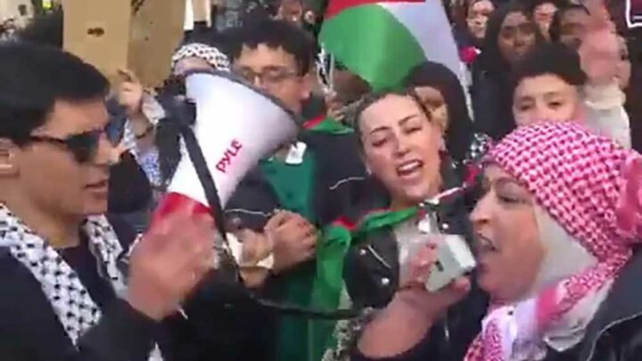 Fury at Palestine protester clutching blood-soaked effigy of dead baby sparking 'hate crime' probe | The Sun