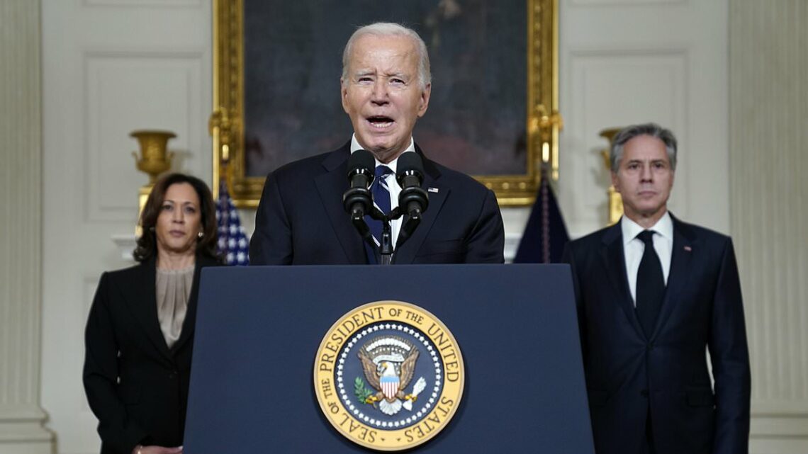 Joe Biden says 14 Americans died in Israel during &apos;act of sheer EVIL&apos;